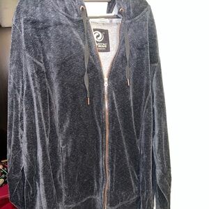 Zenana Black Zip-Up Hoodie